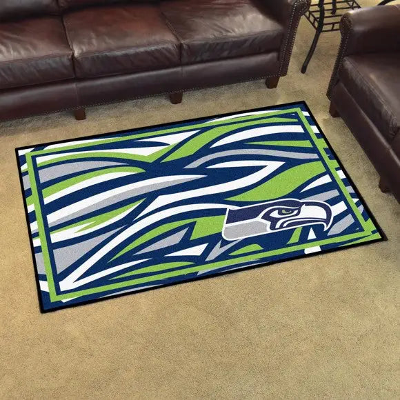 Seattle Seahawks X-Fit 4x6 Plush Rug  NFL Area Rug - Fan Rugs