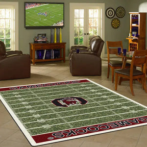 South Carolina University Football Field Rug  College Area Rug - Fan Rugs