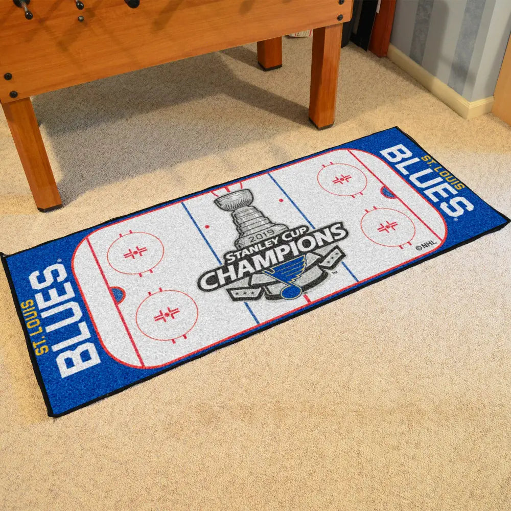 St. Louis Blues 2019 Stanley Cup Champions Rink Runner - 30’’x72’’ - NHL Rink Runner