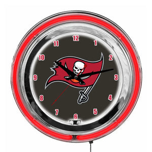 Tampa Bay Buccaneers 14in Neon Clock - neon clock