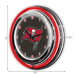 Tampa Bay Buccaneers 14in Neon Clock - neon clock