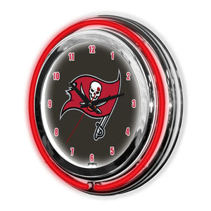 Tampa Bay Buccaneers 14in Neon Clock - neon clock