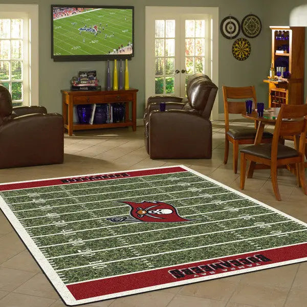 Tampa Bay Buccaneers NFL Football Field Rug - Fan Rugs