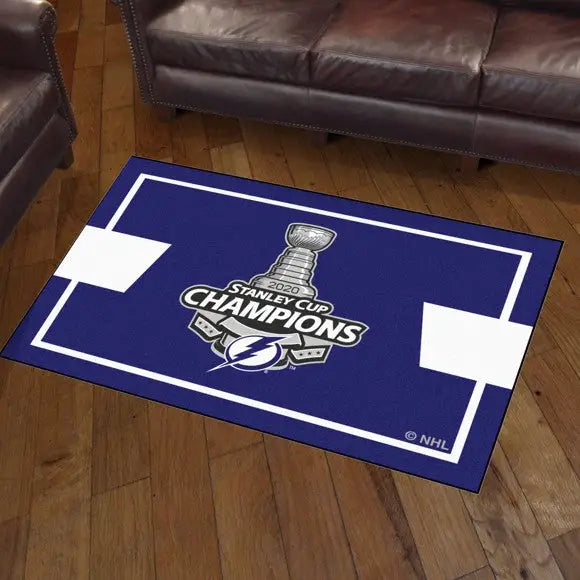 Tampa Bay Lightning 2020 Stanley Cup Champions 3x5 Plush Rug  NFL Area Rug - Fan Rugs