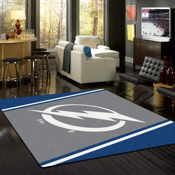 Tampa Bay Lightning NHL Team Spirit Rug  NHL Area Rug - Fan Rugs