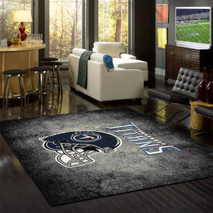 Tennessee Titans NFL Team Distressed Rug  NFL Area Rug - Fan Rugs