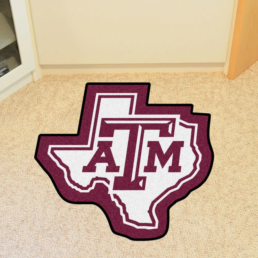 Texas A&M University Mascot Mat - 30.8’’ x 30’’ - College Mascot Matt