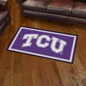 Texas Christian University Plush Rug  College Area Rug - Fan Rugs