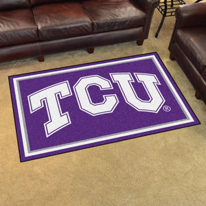 Texas Christian University Plush Rug  College Area Rug - Fan Rugs