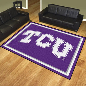 Texas Christian University Plush Rug  College Area Rug - Fan Rugs