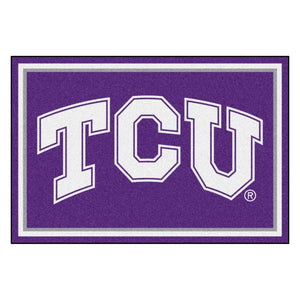 Texas Christian University Plush Rug  College Area Rug - Fan Rugs