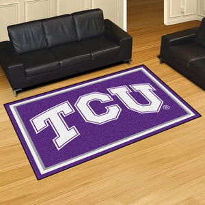 Texas Christian University Plush Rug  College Area Rug - Fan Rugs