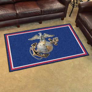 U.S. Marines Official Logo Ultra Plush Area Rug  NFL Area Rug - Fan Rugs