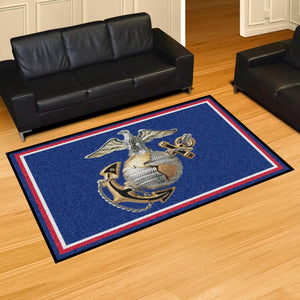 U.S. Marines Official Logo Ultra Plush Area Rug  NFL Area Rug - Fan Rugs