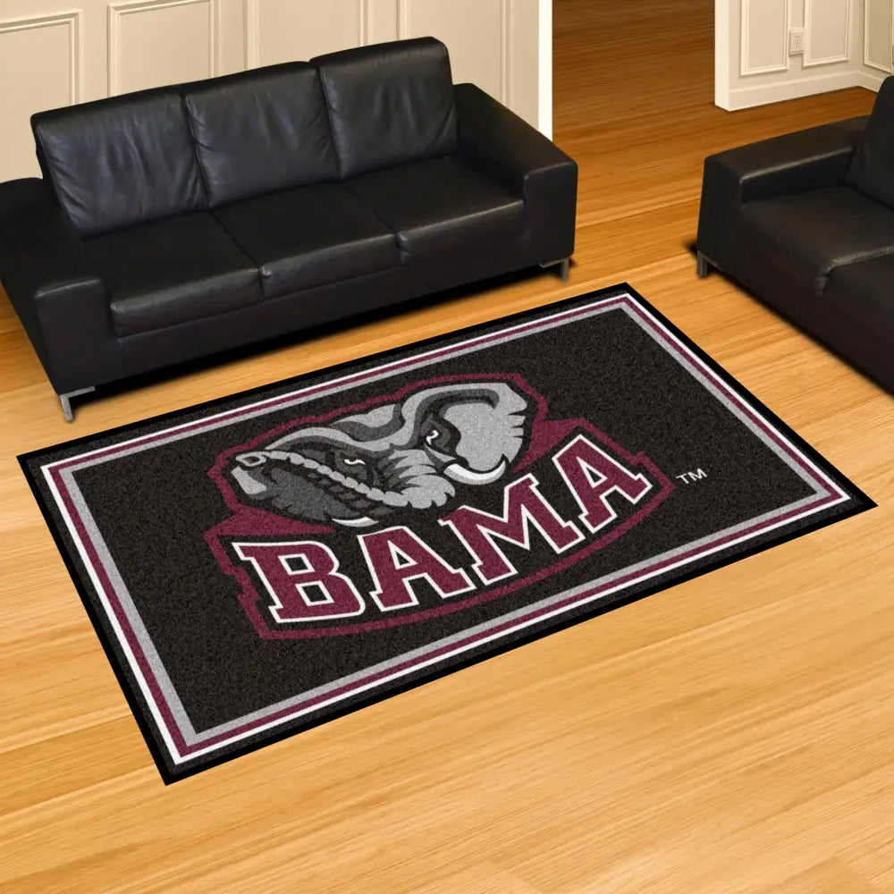 University of Alabama Mascot Plush Rug  College Area Rug - Fan Rugs