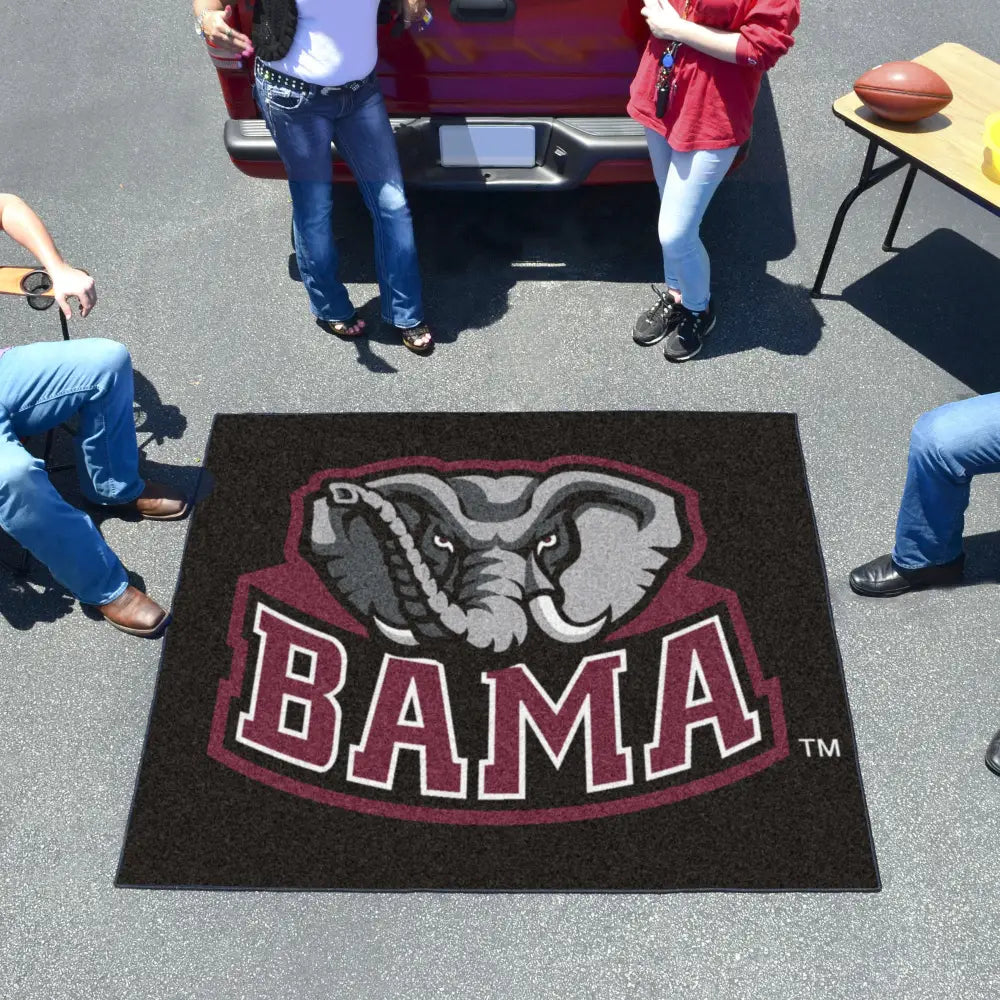 University of Alabama Mascot Tailgater Mat  college Tailgater Mat - Fan Rugs