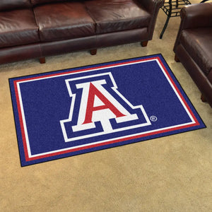 University of Arizona Plush Rug - 4’x6’ (44’’x71’’) - College Area Rug