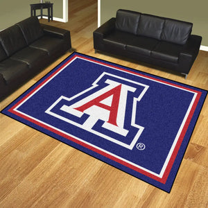 University of Arizona Plush Rug - 8’x10’ (87’’x117’’) - College Area Rug