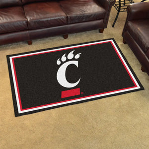 University of Cincinnati Plush Rug - 4’x6’ (44’’x71’’) - College Area Rug