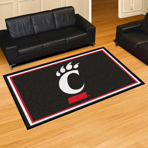 University of Cincinnati Plush Rug - 5’x8’ (59.5’’x88’’) - College Area Rug