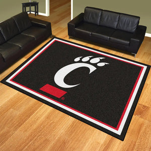 University of Cincinnati Plush Rug - 8’x10’ (87’’x117’’) - College Area Rug