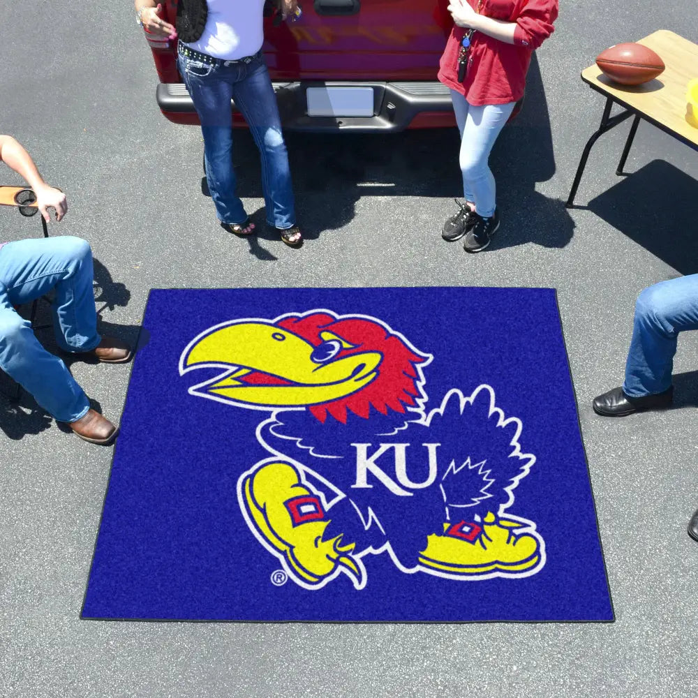 University of Kansas Tailgater Mat  College Tailgater Mat - Fan Rugs