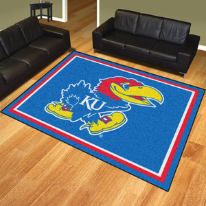 University of Kansas Ultra Plush Rug  College Area Rug - Fan Rugs