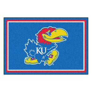 University of Kansas Ultra Plush Rug  College Area Rug - Fan Rugs