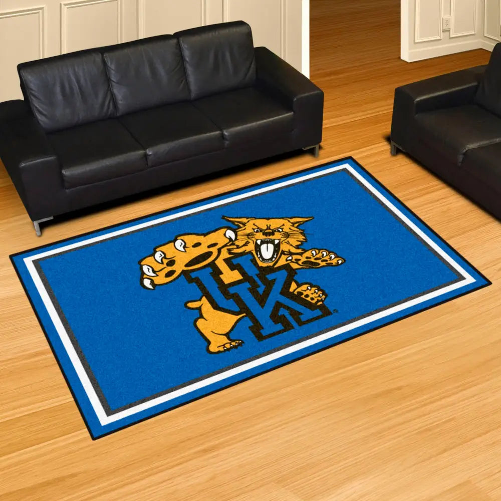 University of Kentucky Mascot Plush Rug  College Area Rug - Fan Rugs