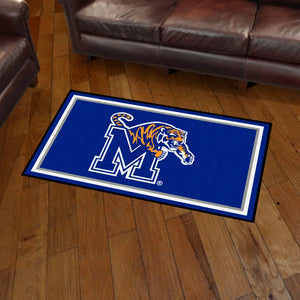 University of Memphis Plush Rug  College Area Rug - Fan Rugs