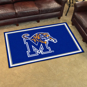 University of Memphis Plush Rug  College Area Rug - Fan Rugs