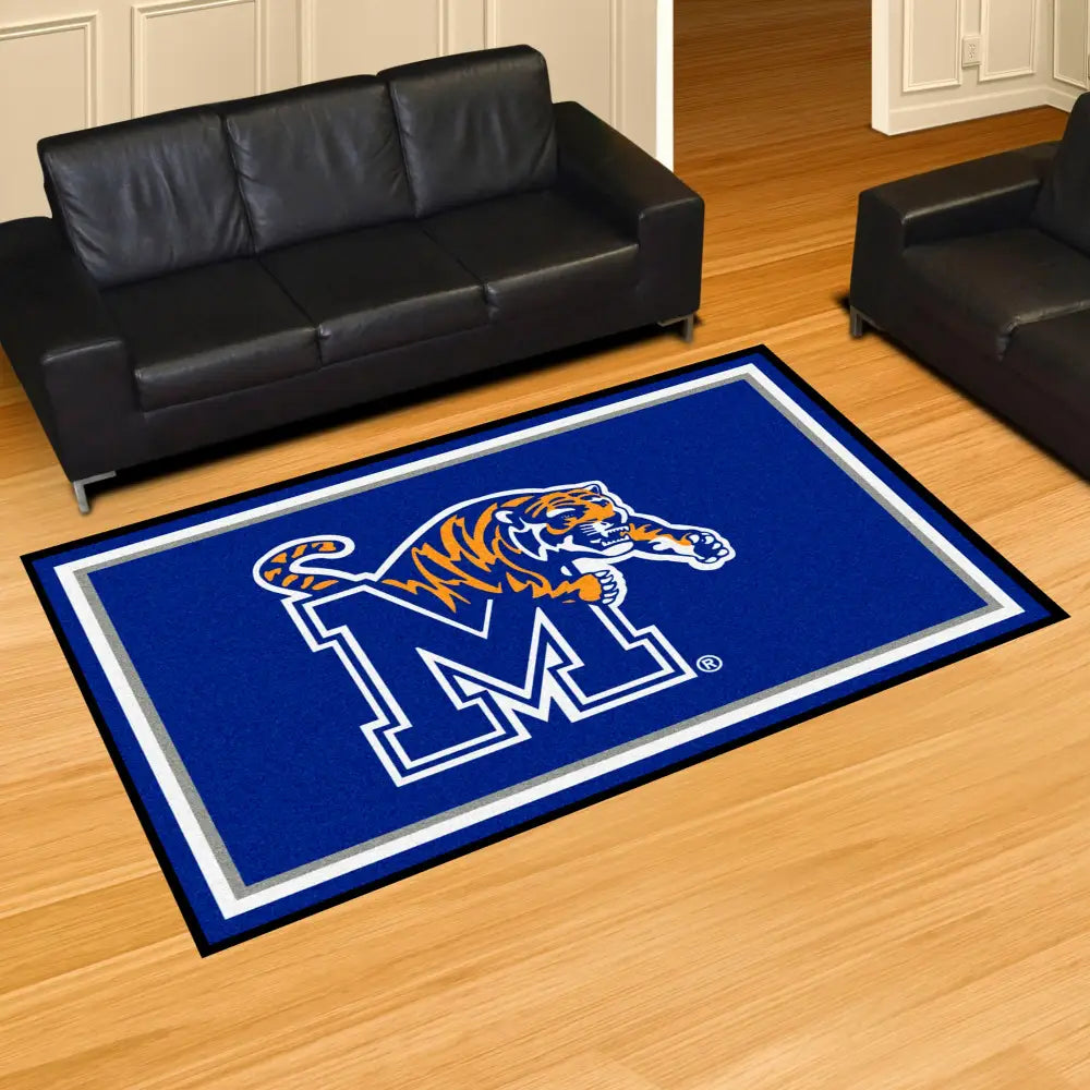 University of Memphis Plush Rug  College Area Rug - Fan Rugs