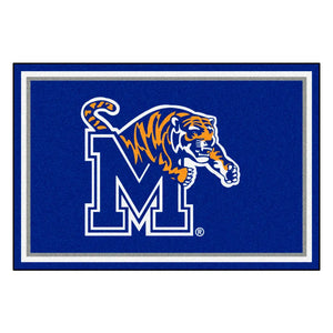 University of Memphis Plush Rug  College Area Rug - Fan Rugs