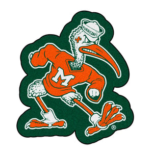 University of Miami Mascot Mat - 31’’ x 30’’ - College Mascot Matt