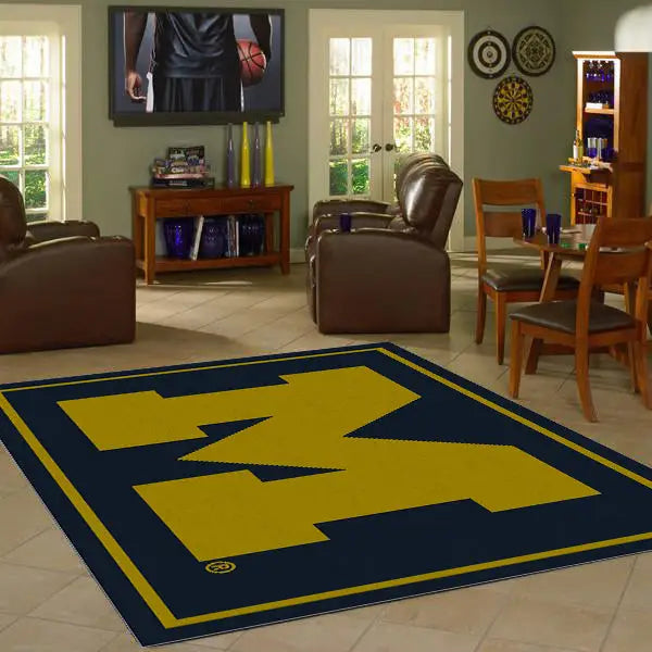 University of Michigan Team Spirit Rug  College Area Rug - Fan Rugs