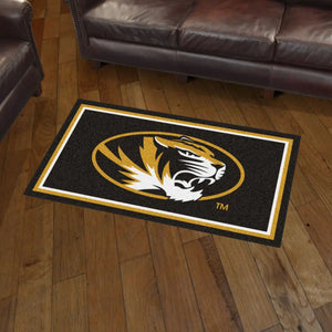 University of Missouri State Plush Rug  College Area Rug - Fan Rugs