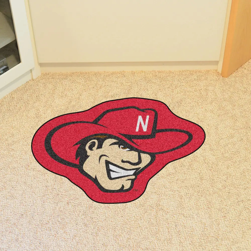 University of Nebraska ’Herbie Husker’ Mascot Mat - 37’’ x 30’’ - College Mascot Matt