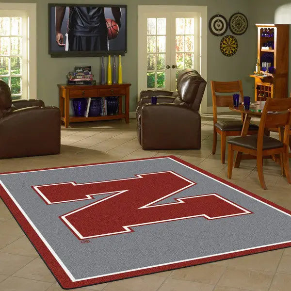 University of Nebraska Team Spirit Rug  College Area Rug - Fan Rugs