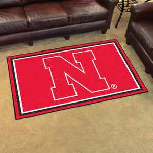 University of Nebraska Ultra Plush Rug  College Area Rug - Fan Rugs