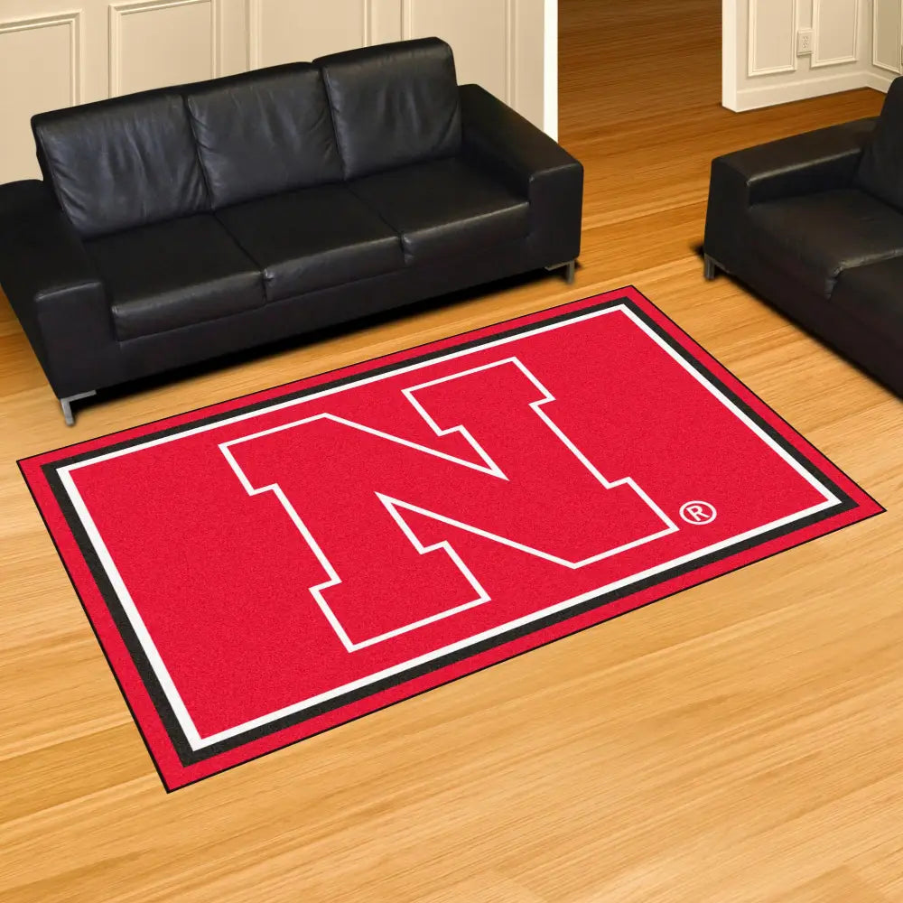 University of Nebraska Ultra Plush Rug  College Area Rug - Fan Rugs