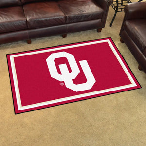 University of Oklahoma Plush Rug  College Area Rug - Fan Rugs