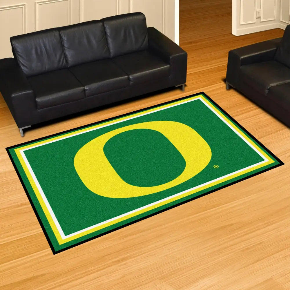 University of Oregon Plush Rug  College Area Rug - Fan Rugs