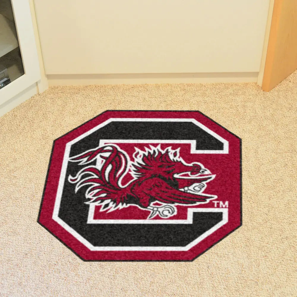 University of South Carolina Mascot Mat - 30’’ x 32.8’’ - College Mascot Matt