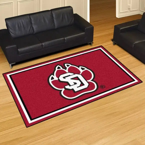 University of South Dakota Plush Rug  College Area Rug - Fan Rugs