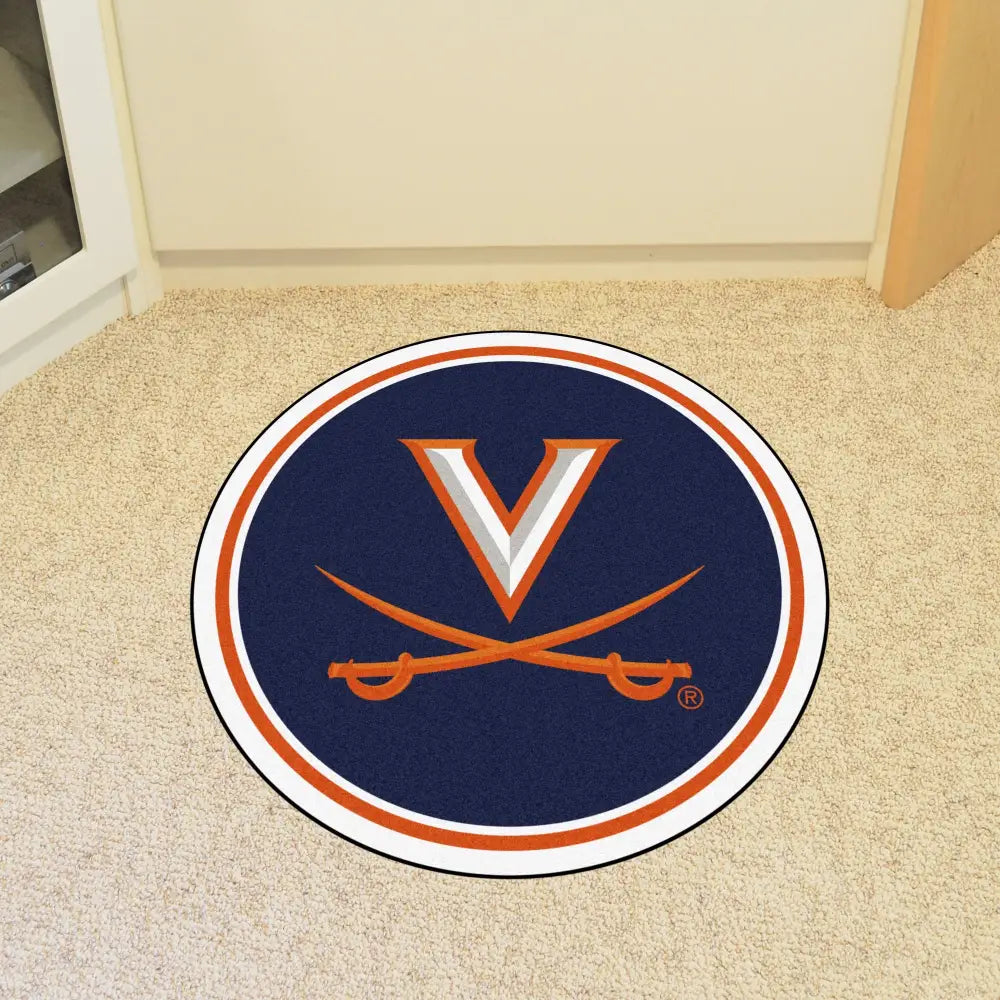 University of Virginia Mascot Mat - 30.8’’ x 30’’ - College Mascot Matt