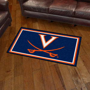 University of Virginia Plush Rug - 3’x5’ (36’’x 60’’) - College Area Rug