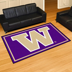 University of Washington Plush Rug  College Area Rug - Fan Rugs