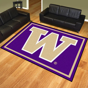 University of Washington Plush Rug  College Area Rug - Fan Rugs