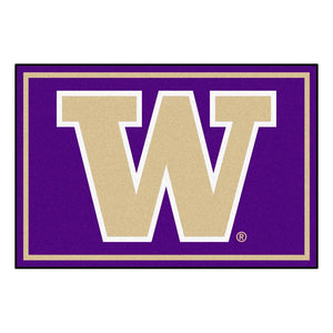 University of Washington Plush Rug  College Area Rug - Fan Rugs