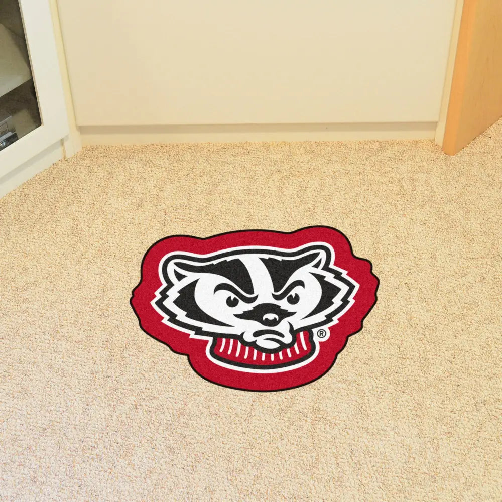 University of Wisconsin Mascot Mat - 40.3’’ x 28.1’’ - College Mascot Matt